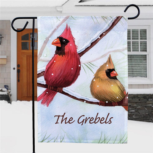 Personalized Cardinals Garden Flag - Sunny Jar Personalized™