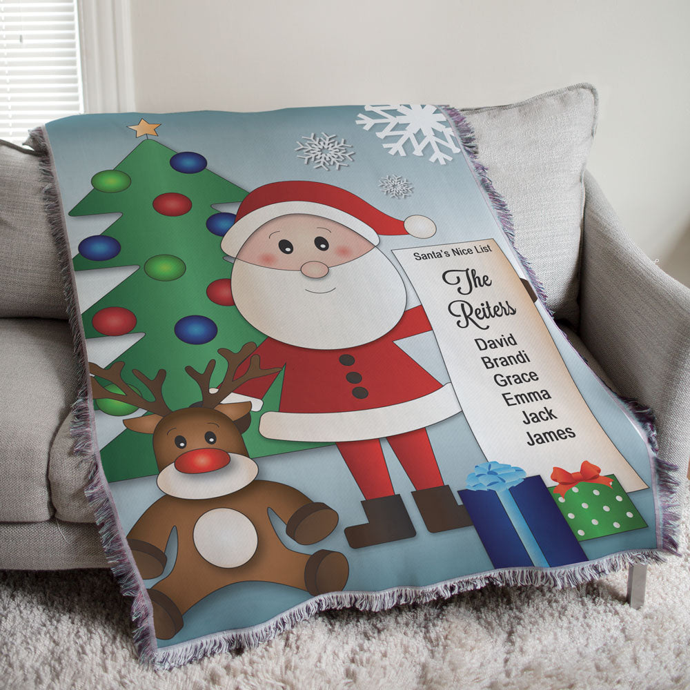 Personalized Santa's List Tapestry Throw - Sunny Jar Personalized™