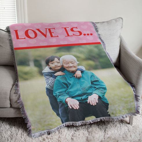 Love Is...Photo Tapestry Throw - Sunny Jar Personalized™