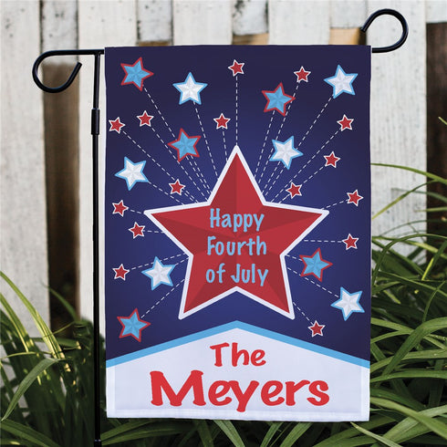 Personalized Happy 4th Garden Flag - Sunny Jar Personalized™