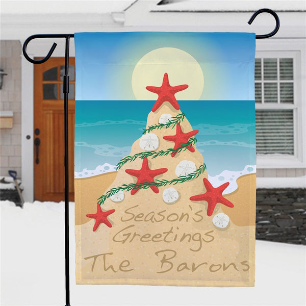 Beach Christmas Flag - Sunny Jar Personalized™