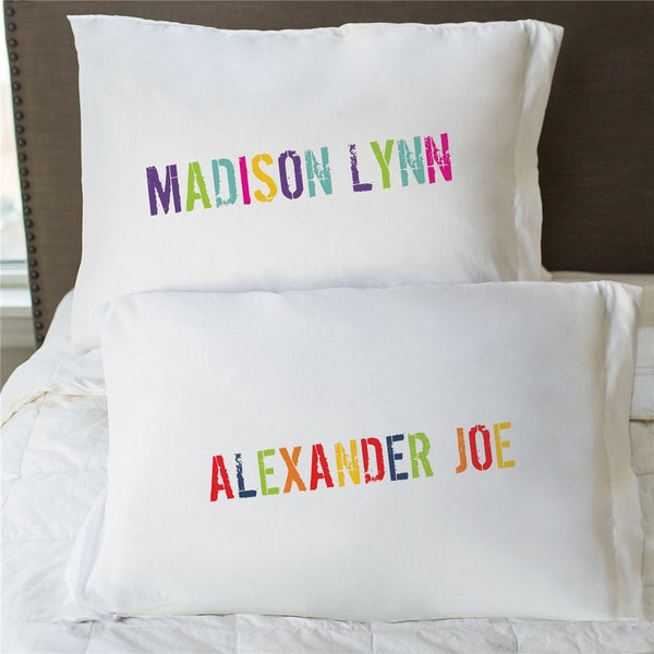 Colorful Name Pillowcase - Sunny Jar Personalized™