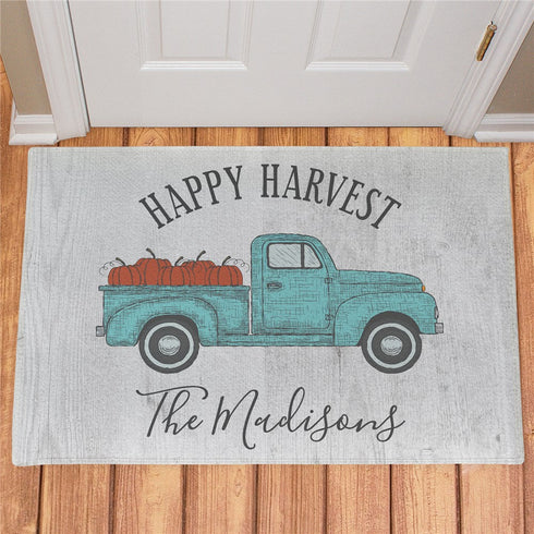 Personalized Happy Harvest Doormat - Sunny Jar Personalized™