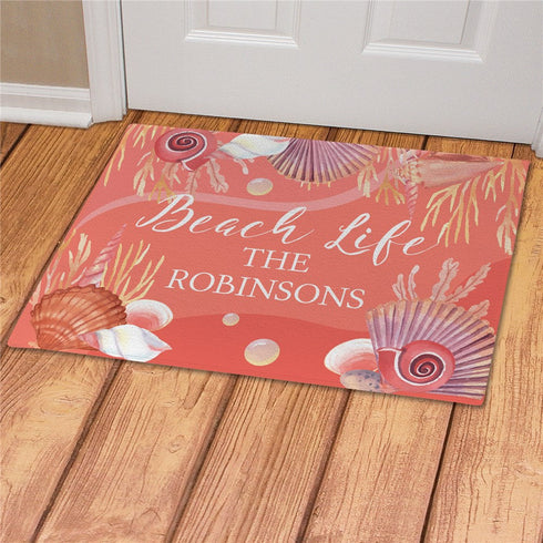 Personalized Beach Life Doormat - Sunny Jar Personalized™