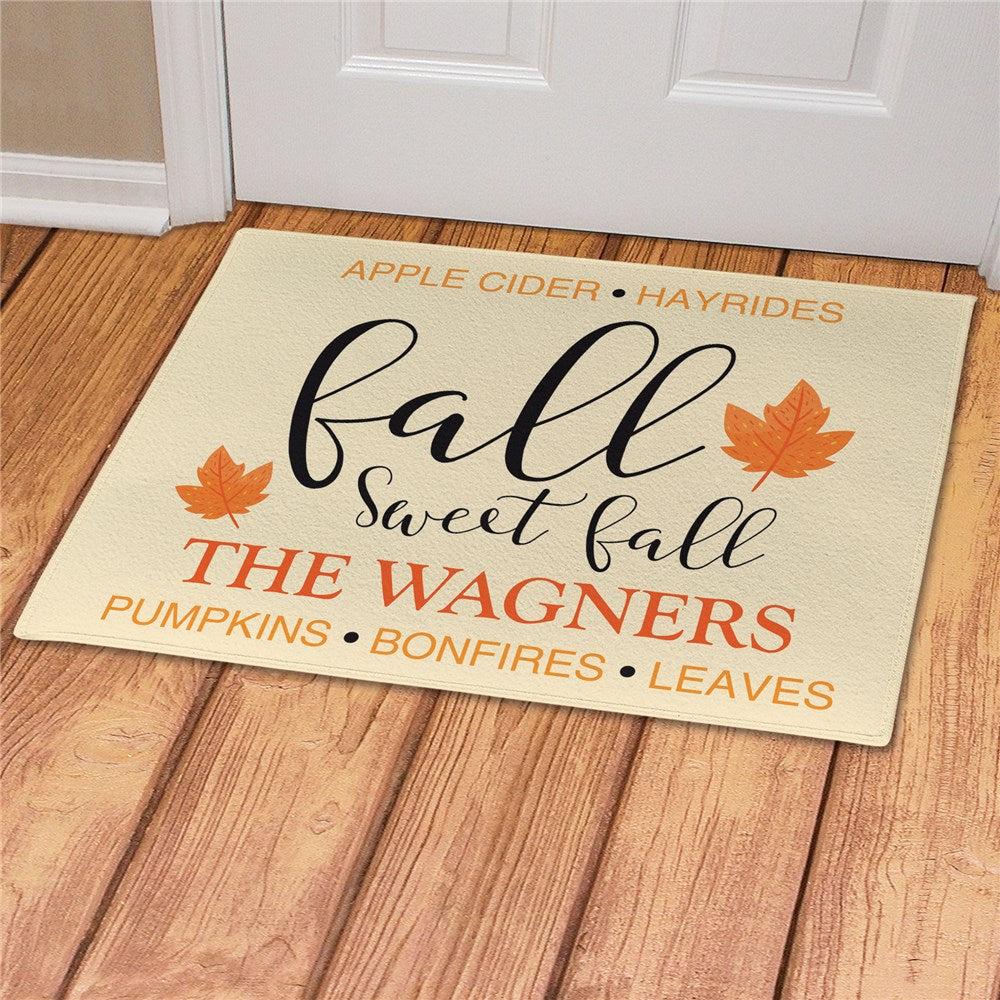 Personalized Fall Sweet Fall Doormat - Sunny Jar Personalized™