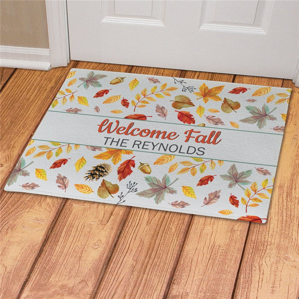 Personalized Welcome Fall Doormat - Sunny Jar Personalized™