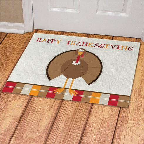 Happy Thanksgiving Turkey Doormat - Sunny Jar Personalized™