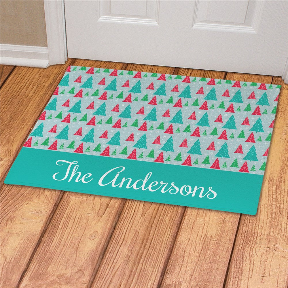 Personalized Christmas Trees Doormat - Sunny Jar Personalized™