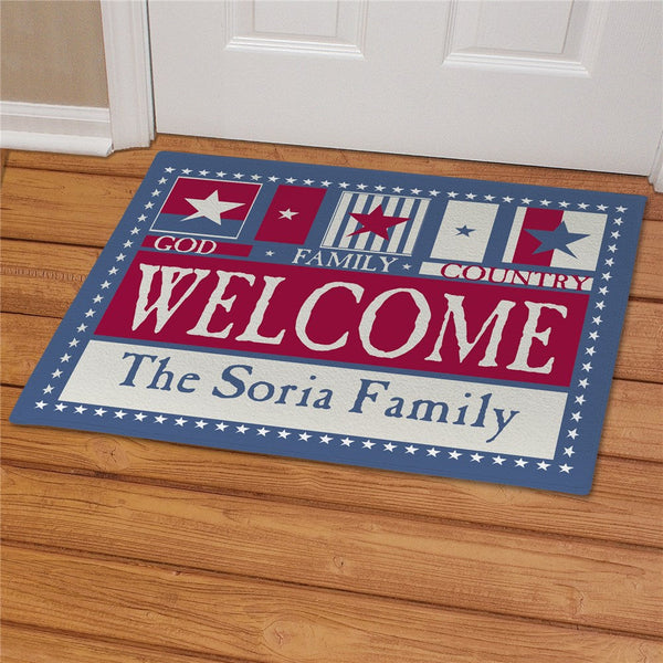 American Pride Welcome Doormat - Sunny Jar Personalized™