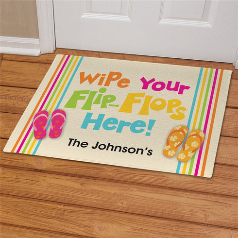 Personalized Doormat - Flip Flops Beach House - Sunny Jar Personalized™