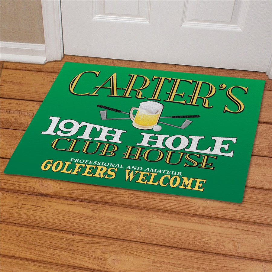 19th Hole Personalized Golf Doormat - Sunny Jar Personalized™