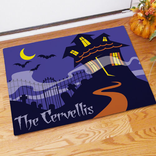 Personalized Haunted House Welcome Doormat - Sunny Jar Personalized™