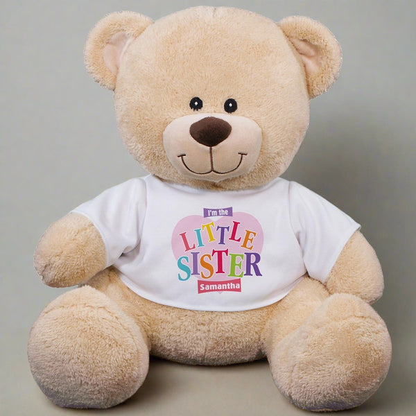 Personalized Sister Heart Teddy Bear - Sunny Jar Personalized™