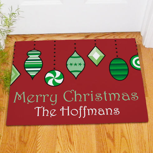 Personalized Christmas Ornaments Doormat - Sunny Jar Personalized™