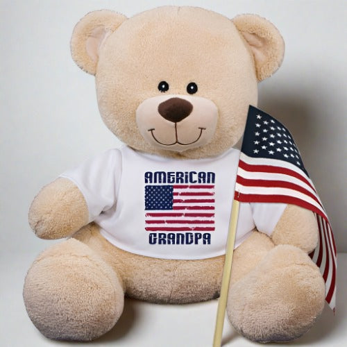 Personalized American Flag Teddy Bear - Sunny Jar Personalized™