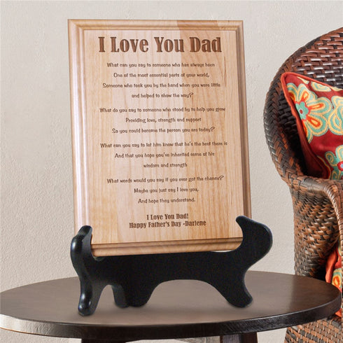 I Love You...Dad Personalized Father's Day Wood Plaque - Sunny Jar Personalized™