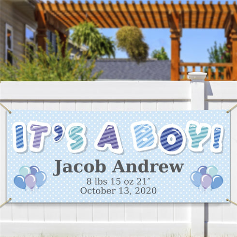 Personalized It's A Boy Banner - Sunny Jar Personalized™