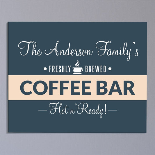 Personalized Coffee Bar Canvas - Sunny Jar Personalized™