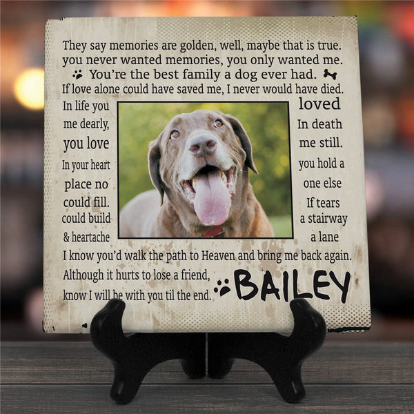 Til' the End Dog Memorial Wall Canvas - Sunny Jar Personalized™