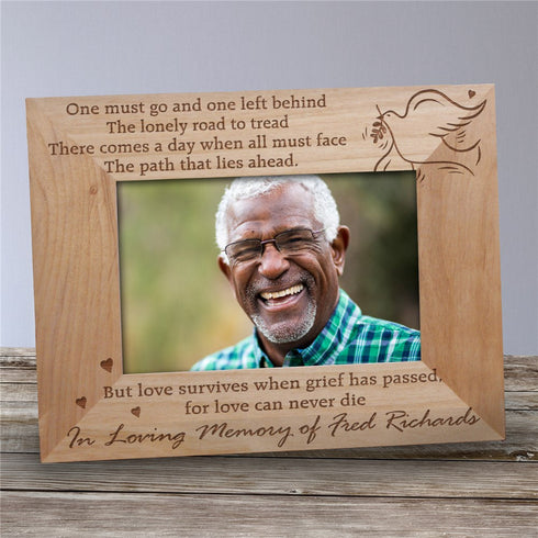 Personalized Always Remembered Memorial Wooden Picture Frame - Sunny Jar Personalized™