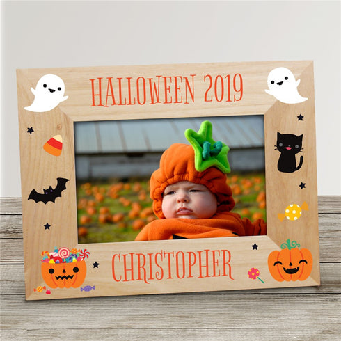 Personalized Halloween Wooden Picture Frame - Sunny Jar Personalized™