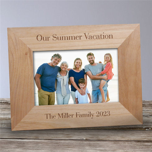 Our Vacation Wood Frame - Sunny Jar Personalized™