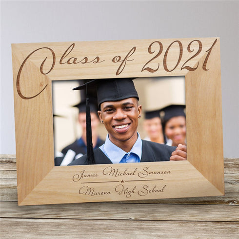 Personalized Class of Graduation Wooden Picture Frame - Sunny Jar Personalized™