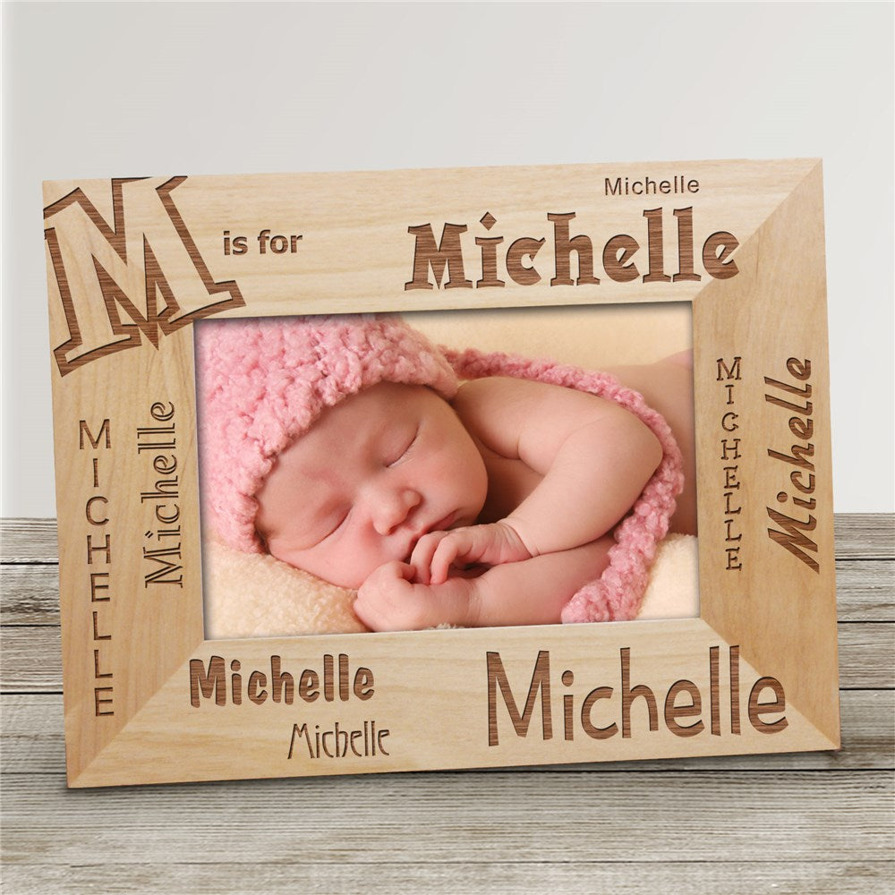 Custom Name Wood Frame - Sunny Jar Personalized™