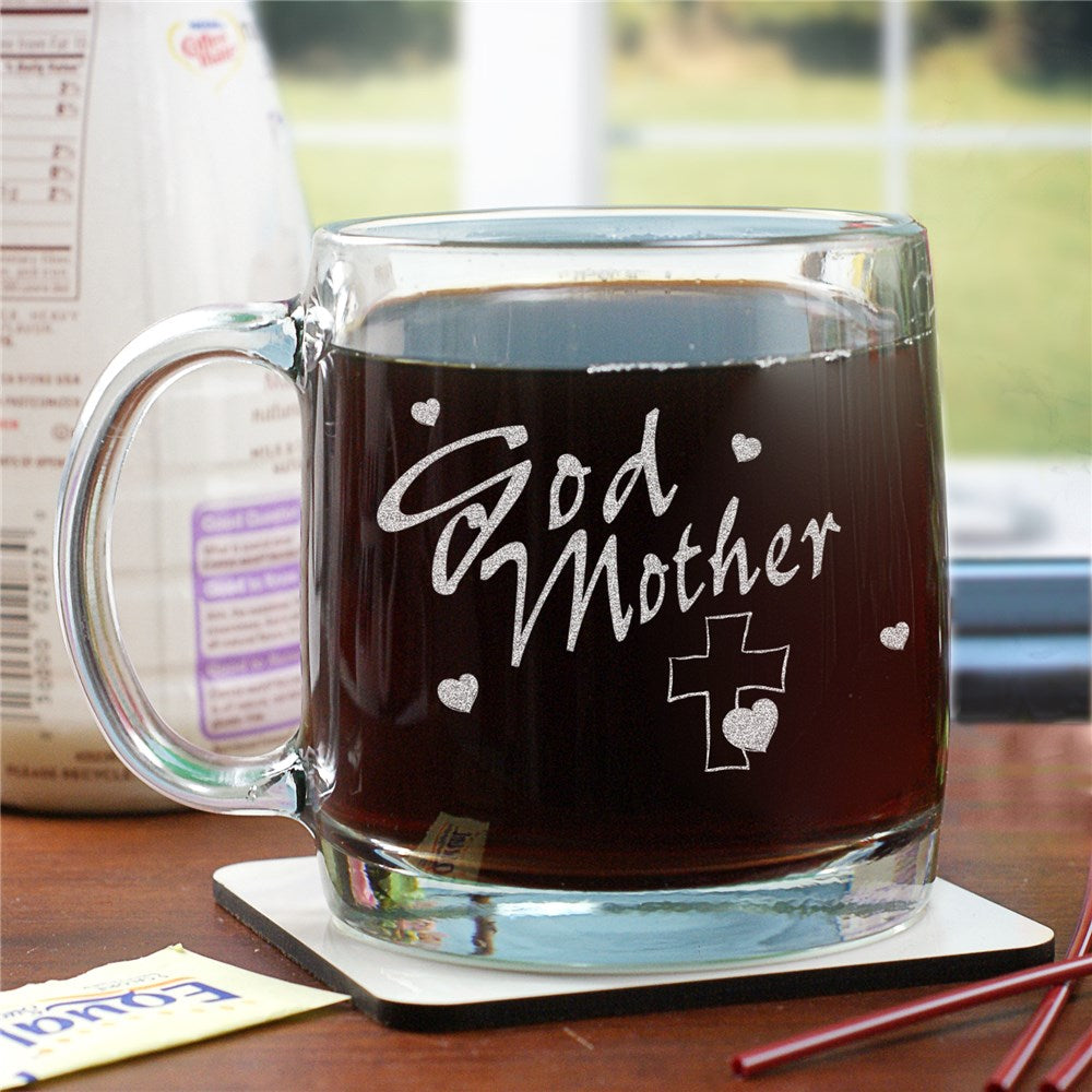 Engraved Godmother Glass Mug - Sunny Jar Personalized™