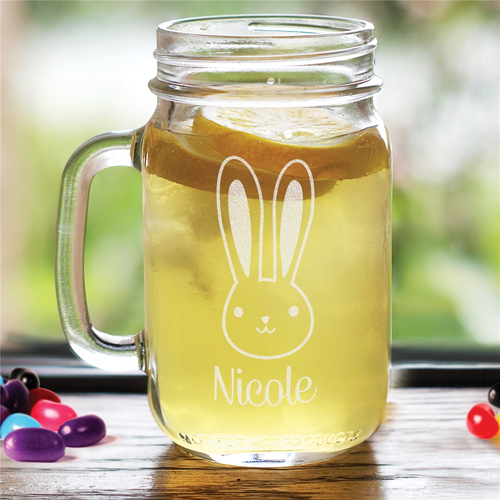 Engraved Bunny Mason Jar - Sunny Jar Personalized™