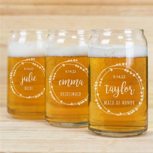 Bridal Party Beer Can Glass - Sunny Jar Personalized™