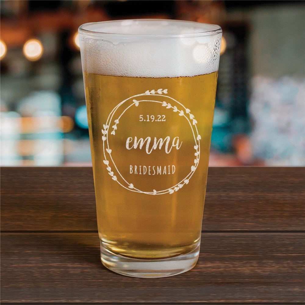 Bridal Party Beer Glass - Sunny Jar Personalized™