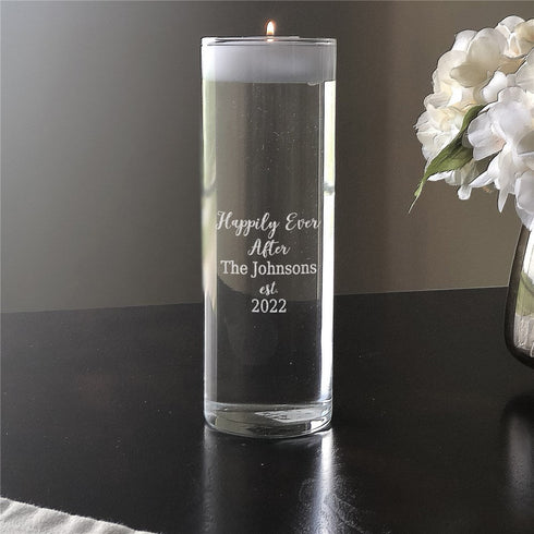 Engraved Happily Ever After Candle Vase - Sunny Jar Personalized™