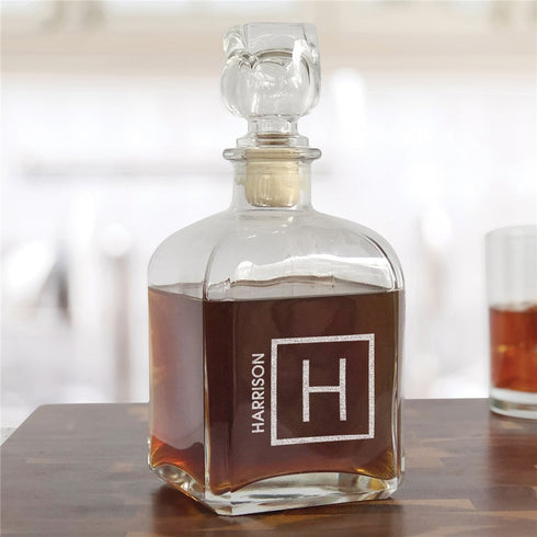 Engraved Name And Initial Decanter - Sunny Jar Personalized™