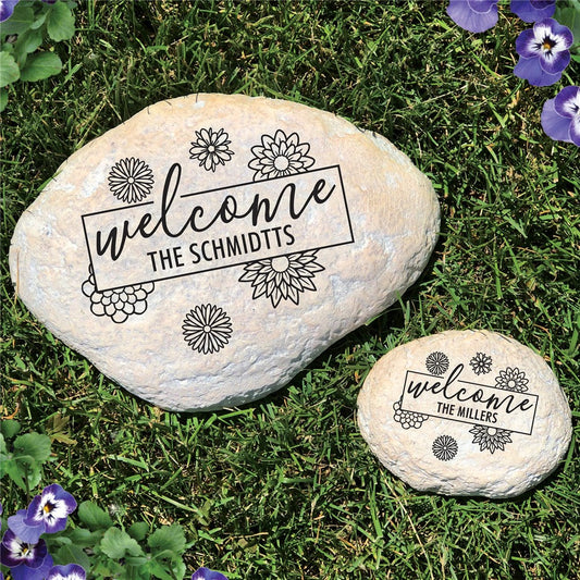 Engraved Welcome Garden Stone - Sunny Jar Personalized™