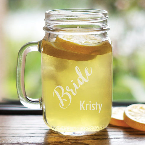 Engraved Wedding Party Mason Jar - Sunny Jar Personalized™