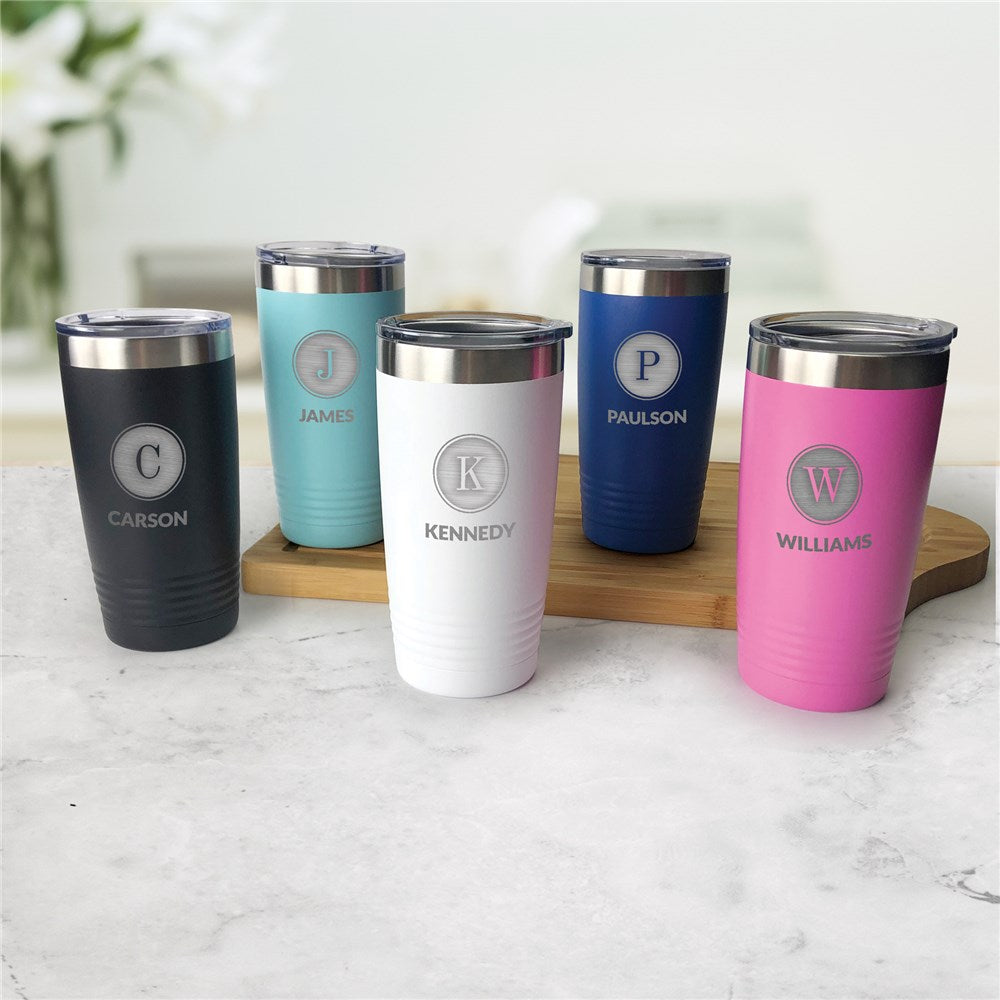 Engraved Initial And Family Name Tumbler - Sunny Jar Personalized™