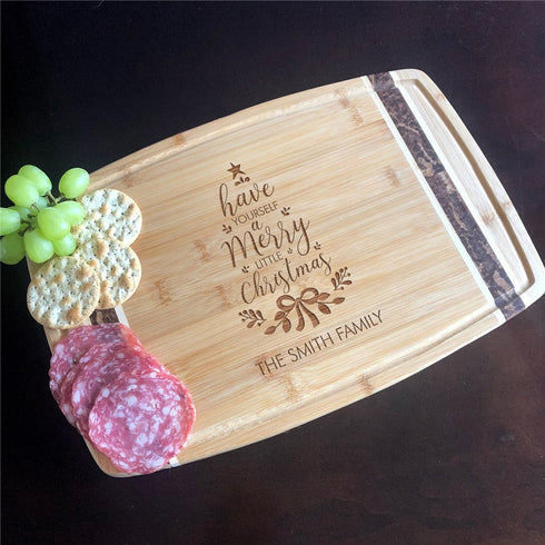 Engraved Have Yourself a Merry Little Christmas Marbled Cutting Board - Sunny Jar Personalized™