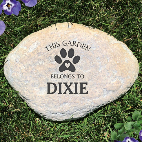 Engraved This Garden Belongs To Large Garden Stone - Sunny Jar Personalized™