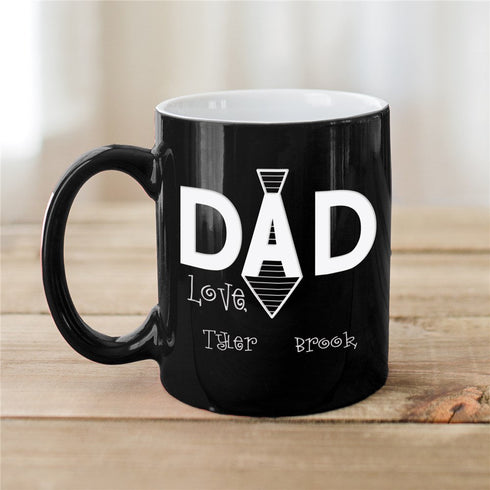 Engraved Dad's Tie Two-Tone Mug - Sunny Jar Personalized™