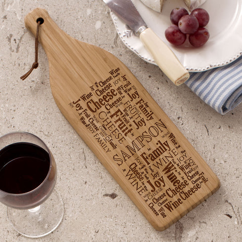 Wine Word-Art Cutting Board - Sunny Jar Personalized™