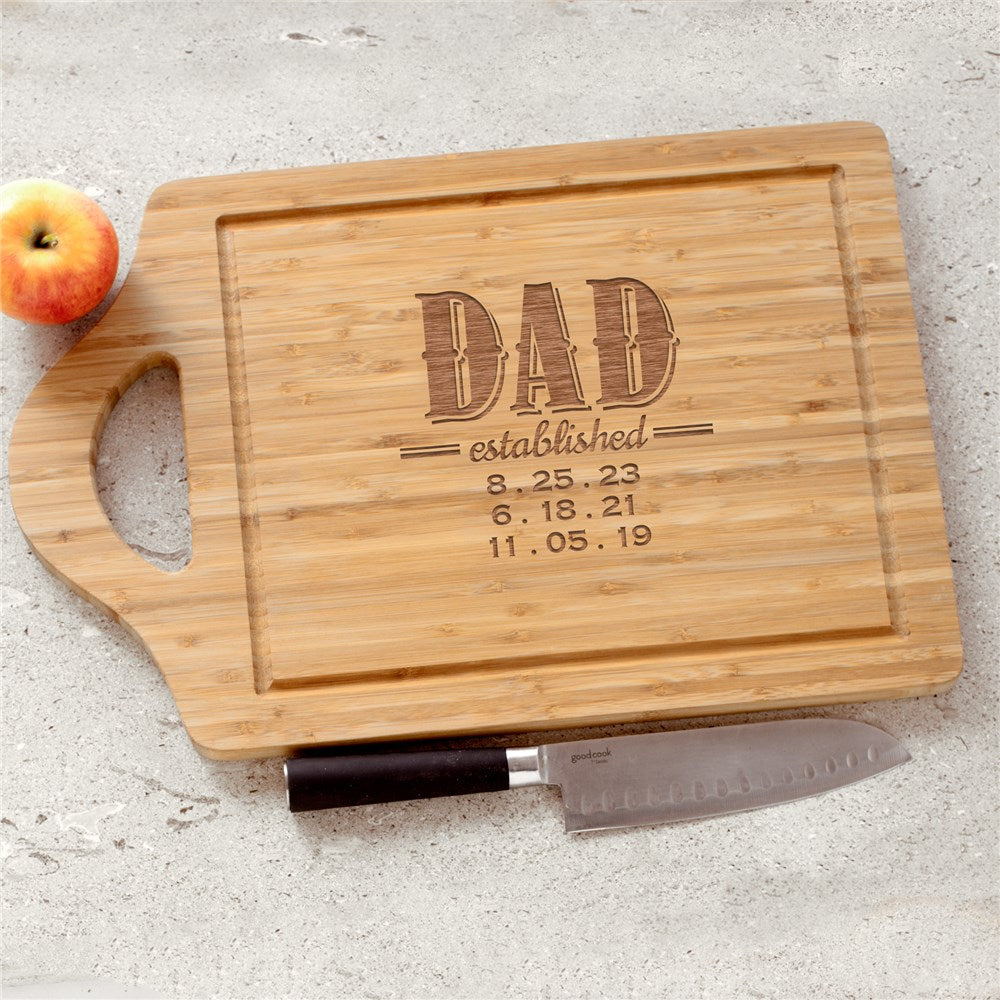 Established DAD cutting board with handle - Sunny Jar Personalized™