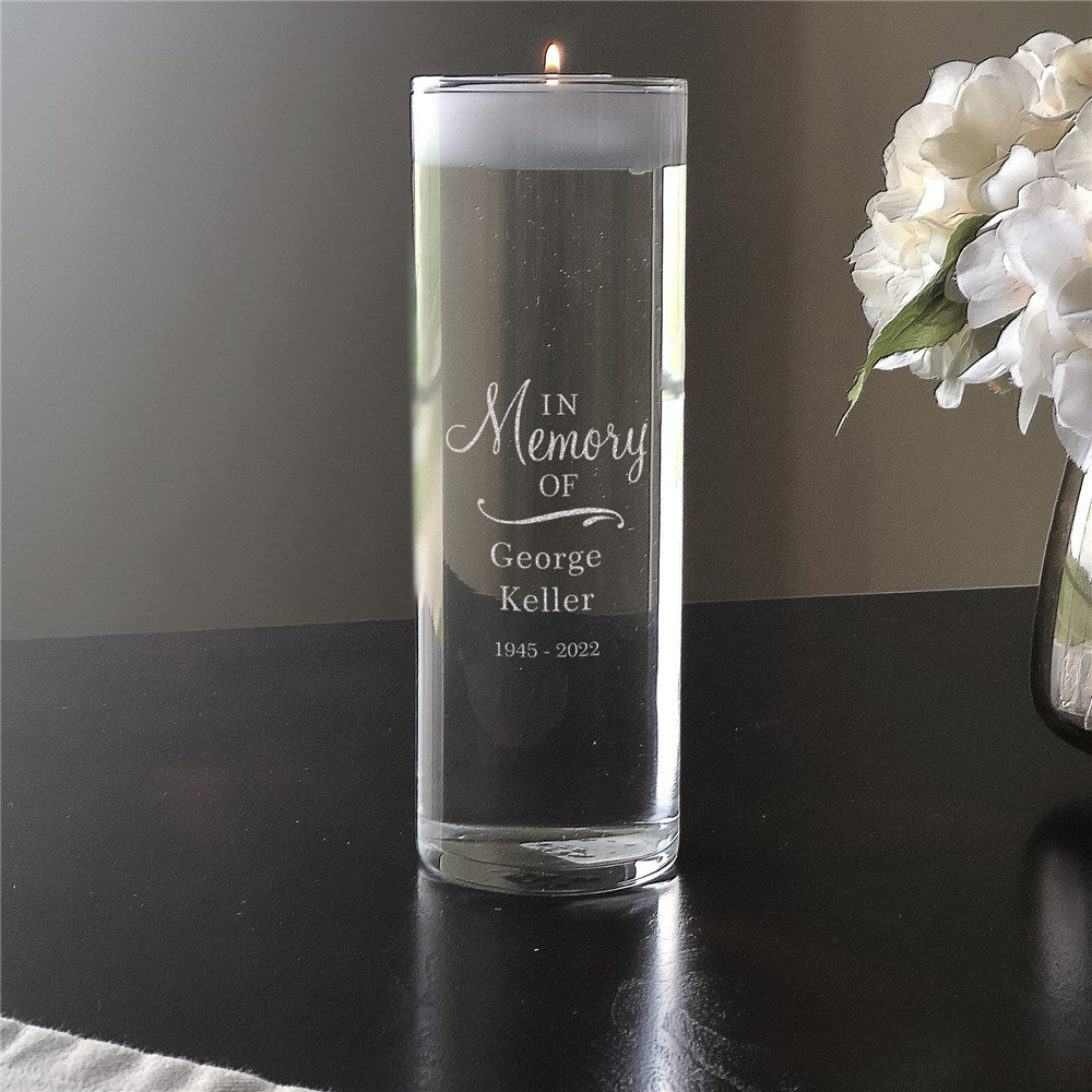 Engraved Memorial Candle Vase - Sunny Jar Personalized™