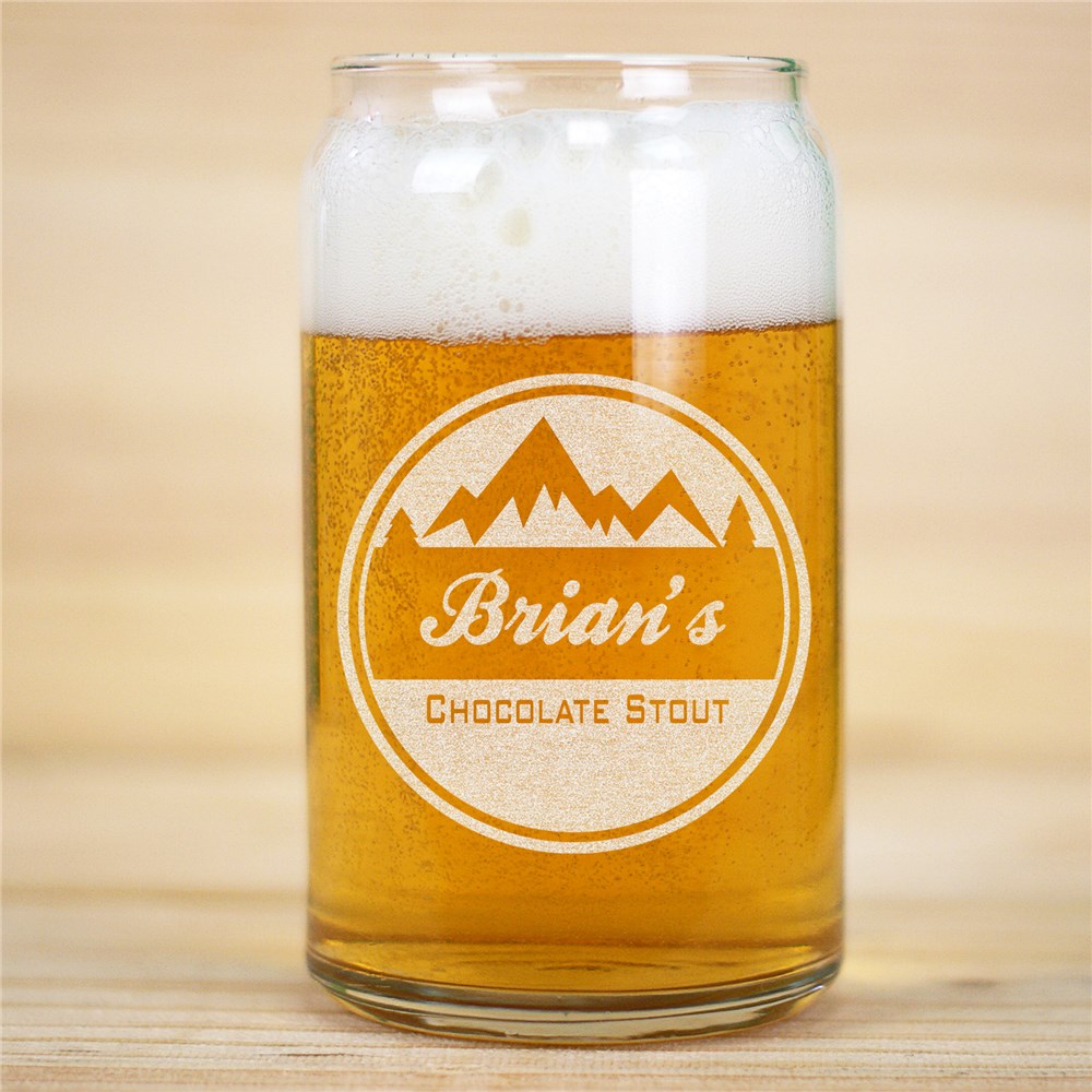 Mountain Beer Can Glass - Sunny Jar Personalized™