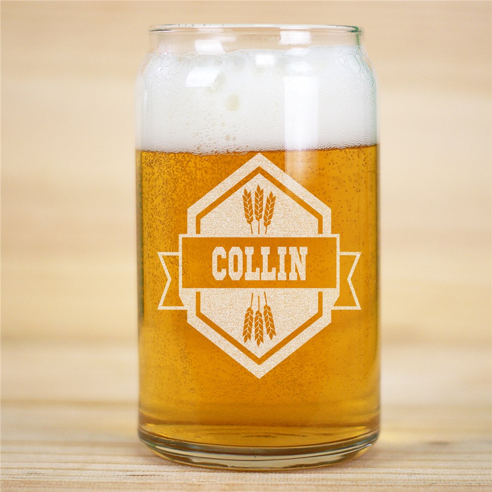 Wheat Beer Can Glass - Sunny Jar Personalized™