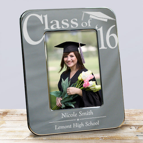 Engraved Silver Graduation Picture Frame - Sunny Jar Personalized™