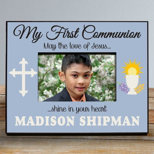 My First Communion Frame in Blue - Sunny Jar Personalized™