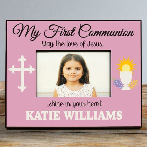 My First Communion Frame in Pink - Sunny Jar Personalized™