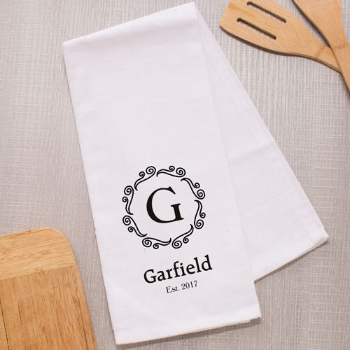 Personalized Family Name Dish Towel - Sunny Jar Personalized™