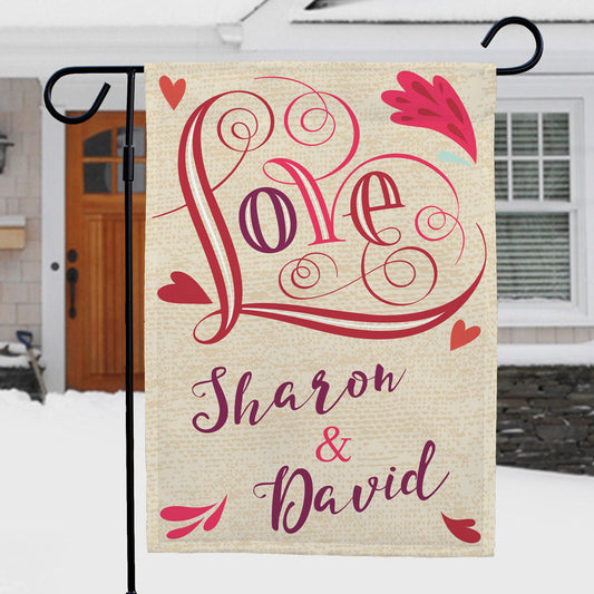 Personalized Love Garden Flag - Sunny Jar Personalized™